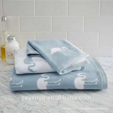 High quatity Flamingo Jacquard Towel Sets HTS-014